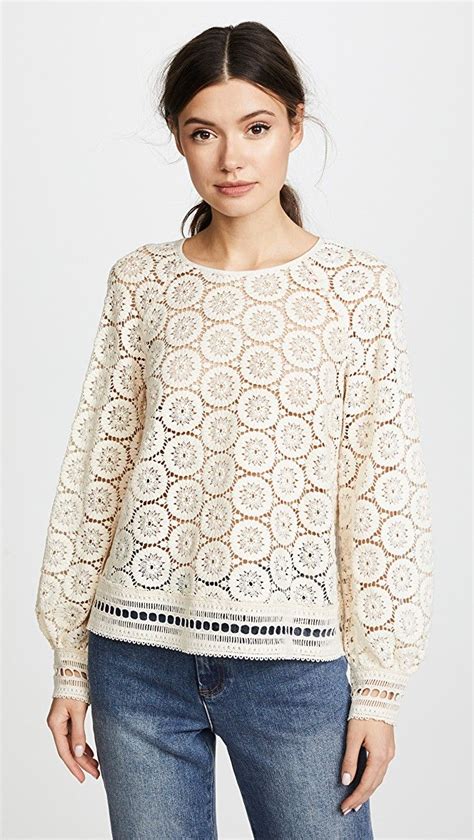 see by chloe crochet lace top 